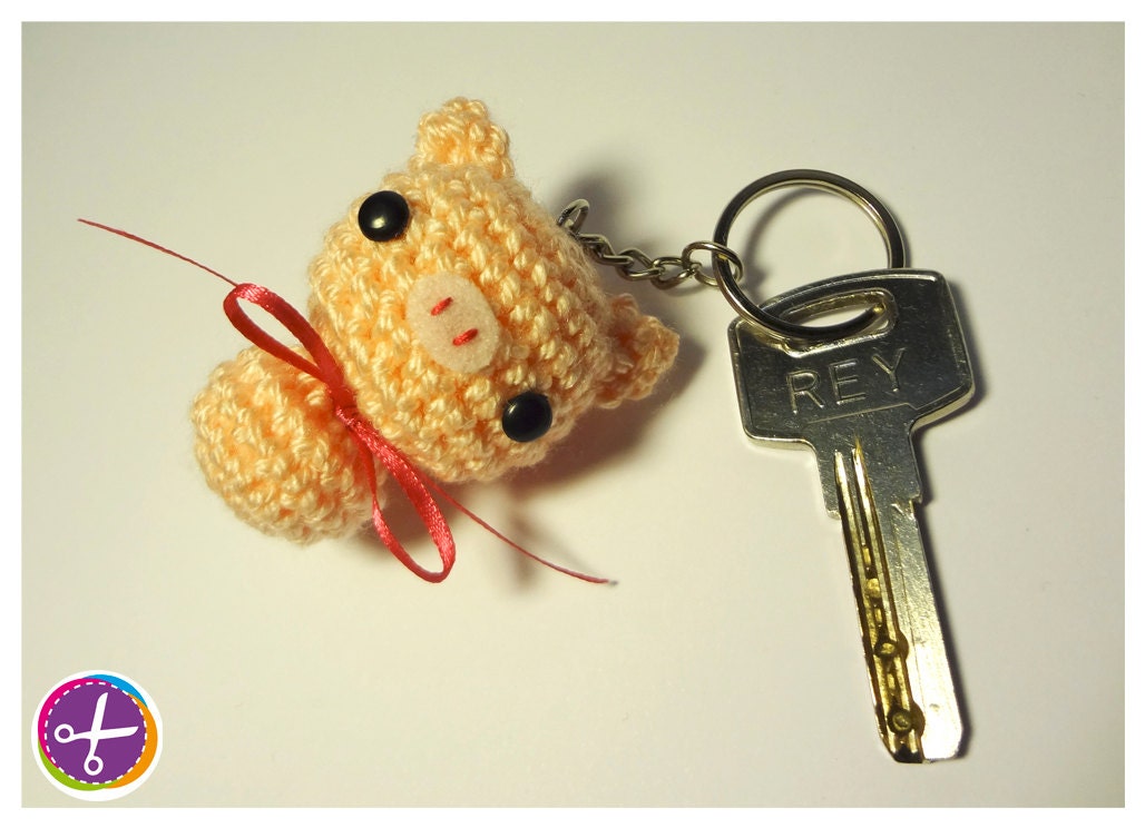 Keychain - Pig Amigurumi