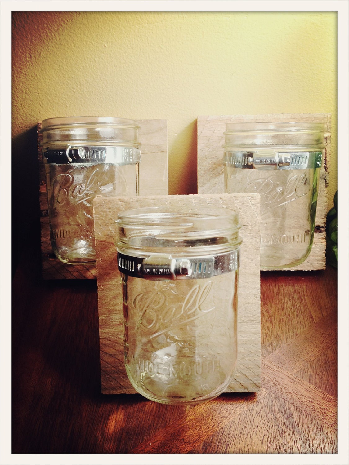 Trio of Mason Jar Wall Hangers