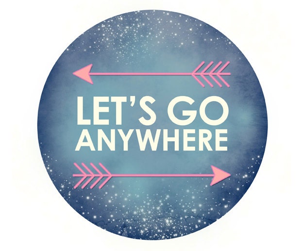 Typography graphic art print / adventure / constellation / tribal arrow / circle wall art / inspirational