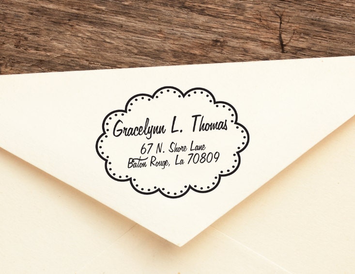 Kirin - Personalized Wooden Stamp - Address - Save the Date