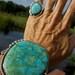 Gigantic Navajo Cuff Bracelet Jewelry-  Massive Colossal Huge Turquoise Mountain Cuff signed "M"
