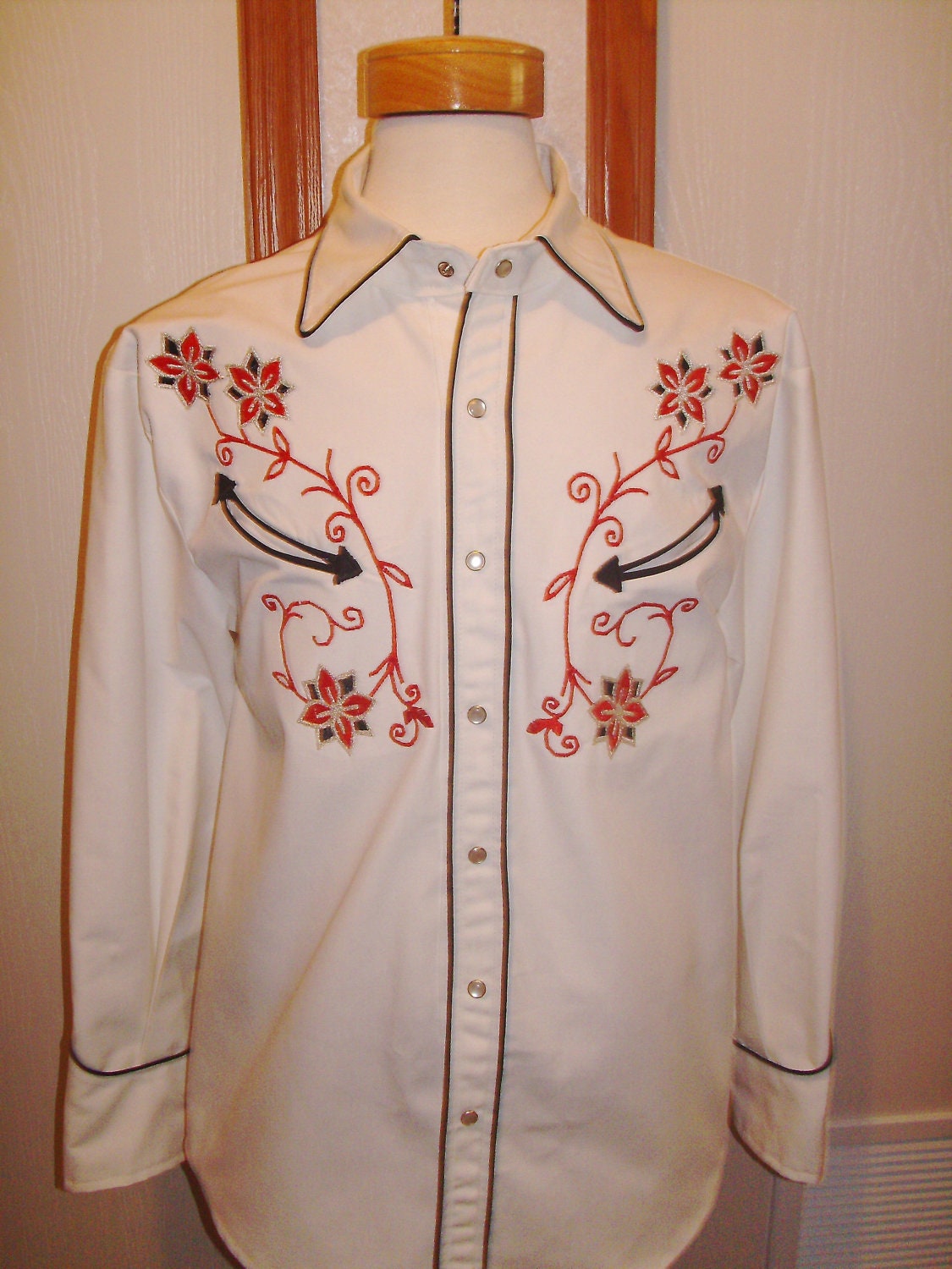 Men's custom-made western shirt Size L