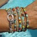 Boho Endless Leather Wrap Bracelet - Desert Cactus