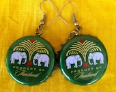 Beer Chang Bottle Cap Earrings