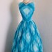 ON HOLD vintage 1950's Jonathan Logan turquoise diamond breezy cotton summer pin up sundress dress