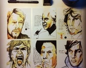 6 Postcards of Original Art Portraits with Quotes - Set 2