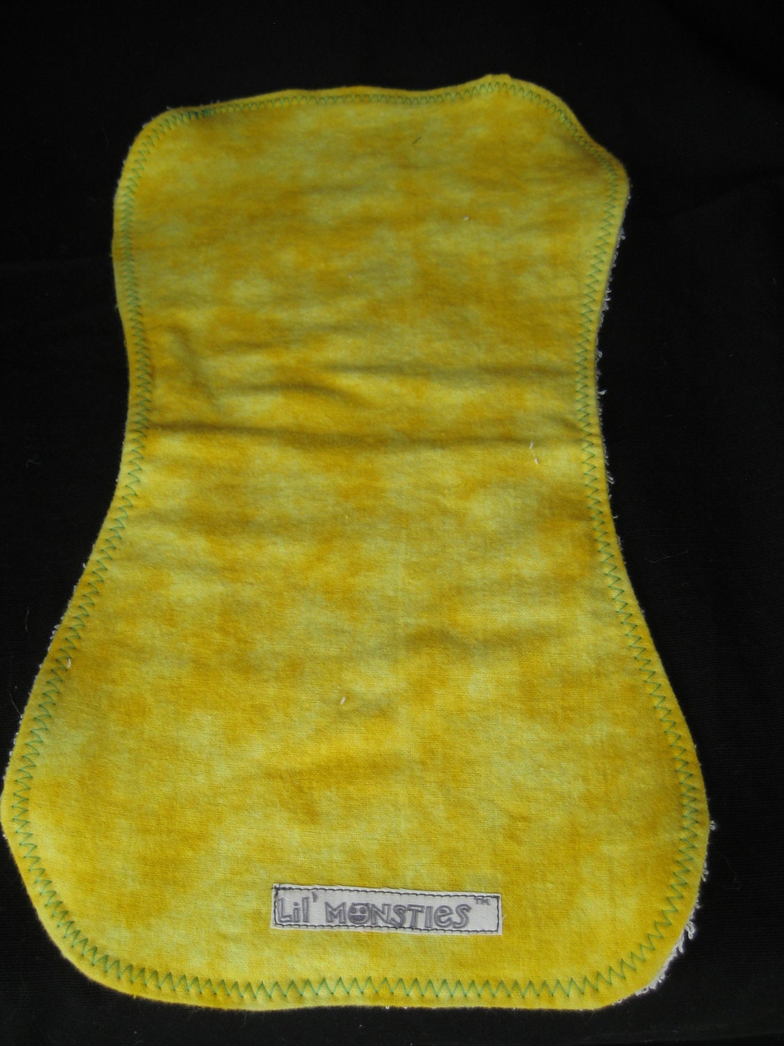 Flannel & Terrycloth Burp Cloth - Yellow - FREE SHIPPING if ordered with another item -