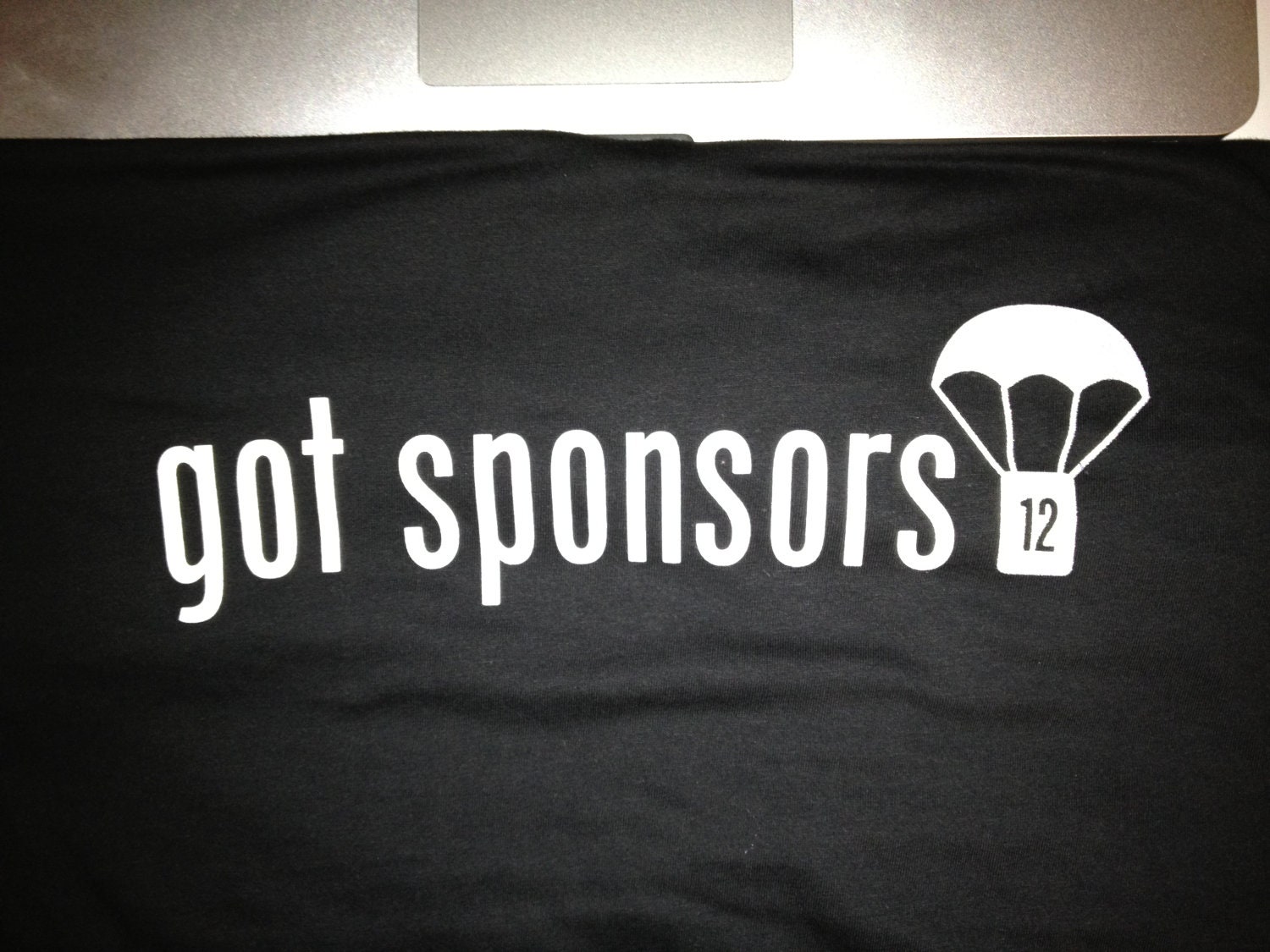 Hunger Games Shirt Got Sponsors (Silver Parachute) V Neck Tee