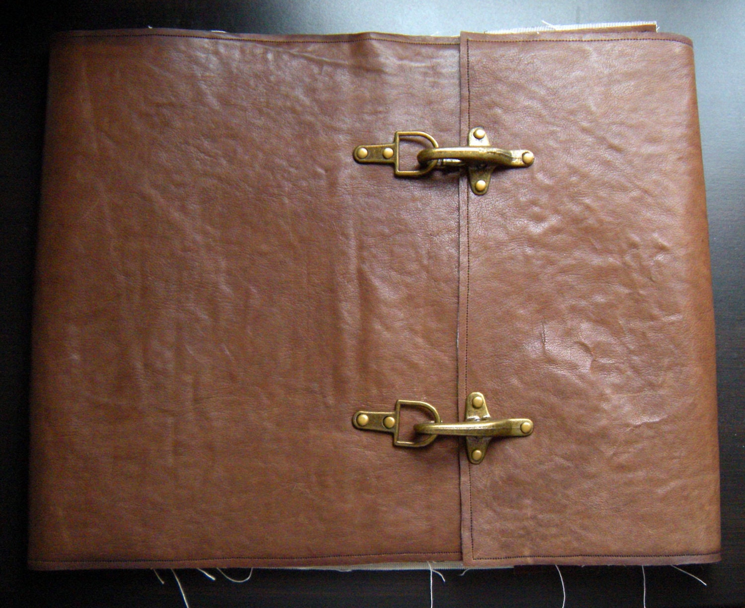 Large Rustic Handmade 11x14 Refillable Leather Sketchbook Book Journal & Portfolio Cover - Can Make Custom