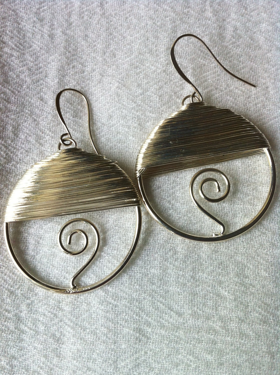 Silver Wire Wrapped Earrings