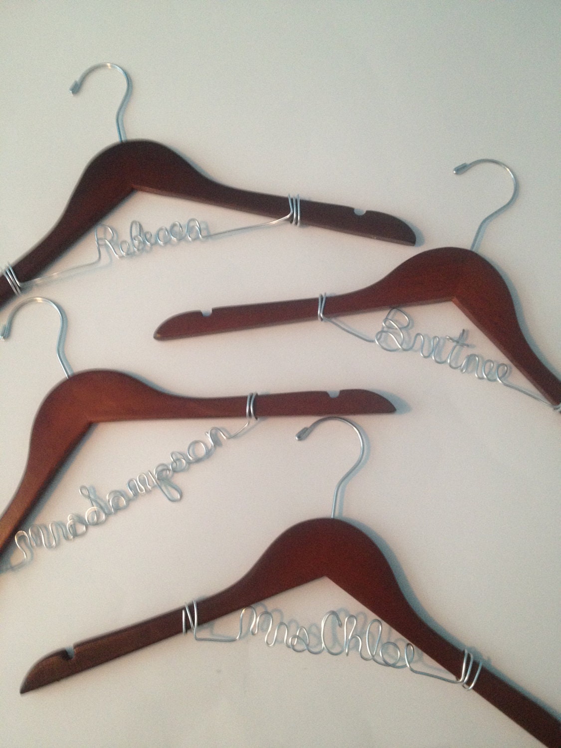 Personalized Wire Hanger - WIRES ONLY - ANY Name -  Wedding Dress Wedding Party Hanger Wire