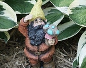 Garden Gnome, Hand Painted Resin Figurine Lawn Ornament, Garden Decor
