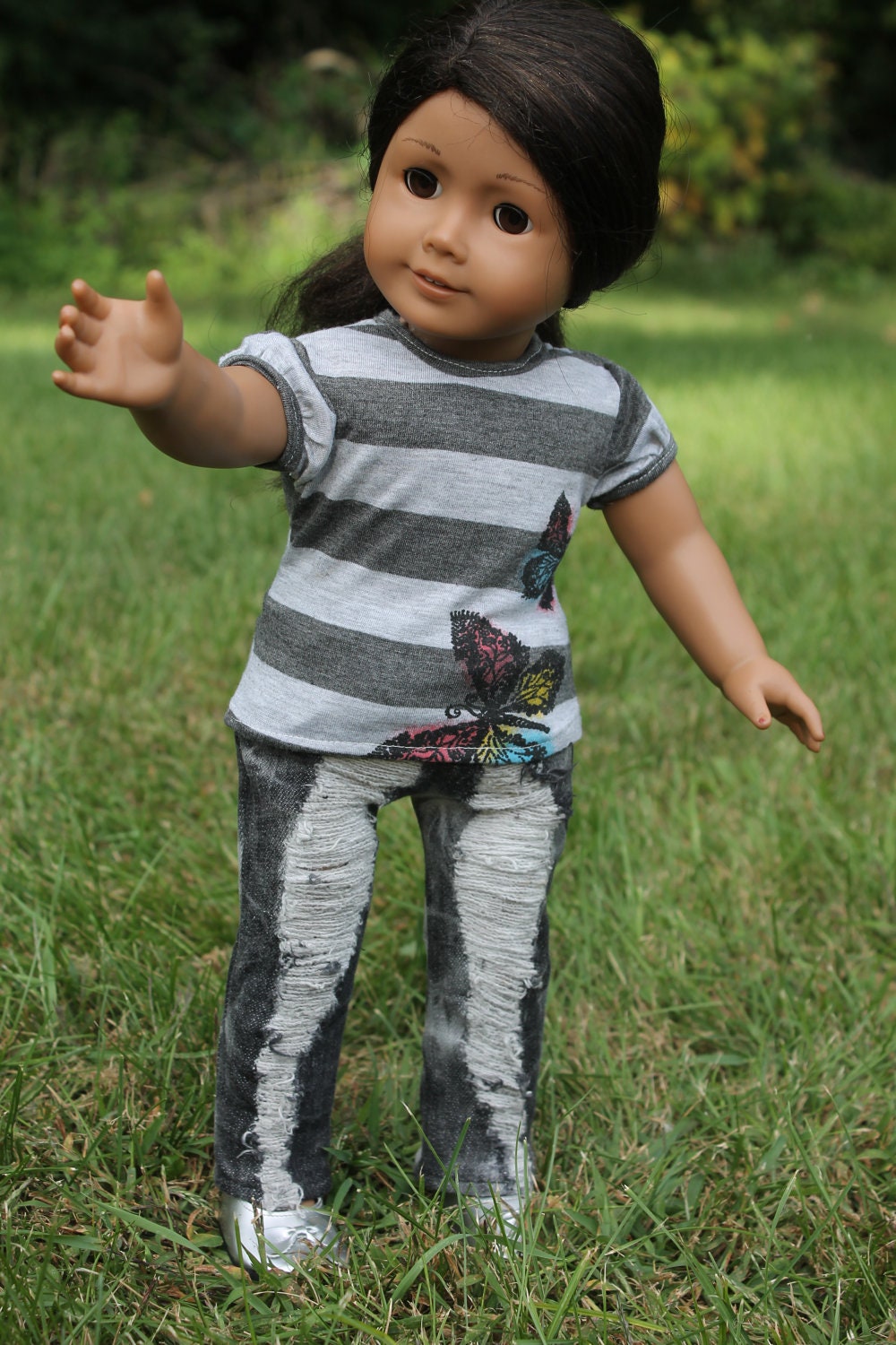 American Girl Doll Jeans and T-shirt Outfit