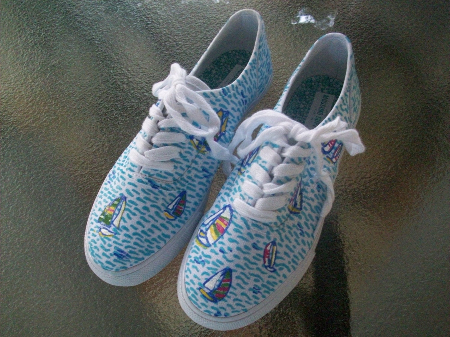Lilly Pulitzer Inspired Canvas Shoes- You Gotta Regatta Pattern Sizes 5-8.5