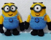 Crochet Minions from Despicable Me set of 2 Amigurumi- Finish Doll