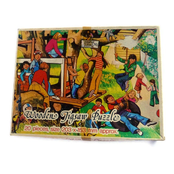 Puzzle Wooden Childrens Vintage Jigsaw