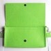 Geometric green white and pink felt crossbody bag