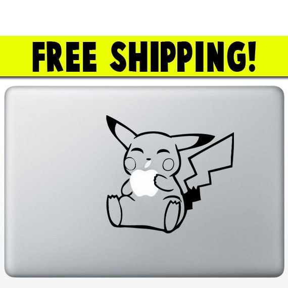 Pikachu Macbook Decal Pokemon Sticker Apple MacBook Iphone Pro Air Mac 13" inch Laptop Computer