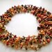 Vintage Beads Necklace Agate or Glass Stones marked JAPAN