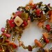 Vintage Beads Necklace Agate or Glass Stones marked JAPAN
