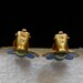 Vintage LAURITS BERTH Scandinavian Artisan Floral Earrings enamel on sterling