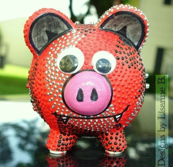 Vampire Pig- piggy bank