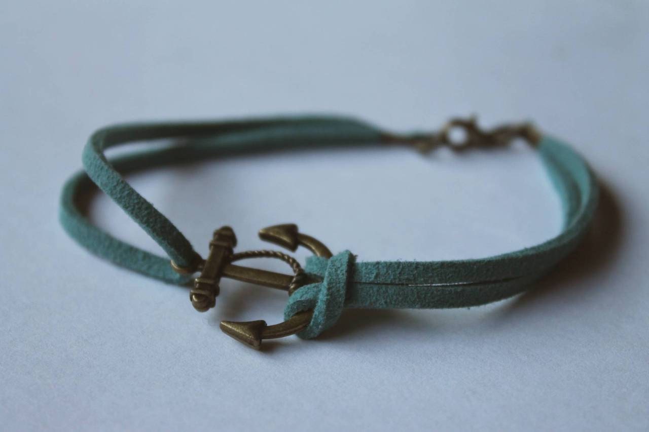 Antique Bronze Anchor Bracelet