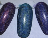 Dragon Breath Phoenix Fire Unicorn Spell Holographic Duochrome Color Shifting Mythological Nail Polish Trio Custom Nail Polish 5mL each