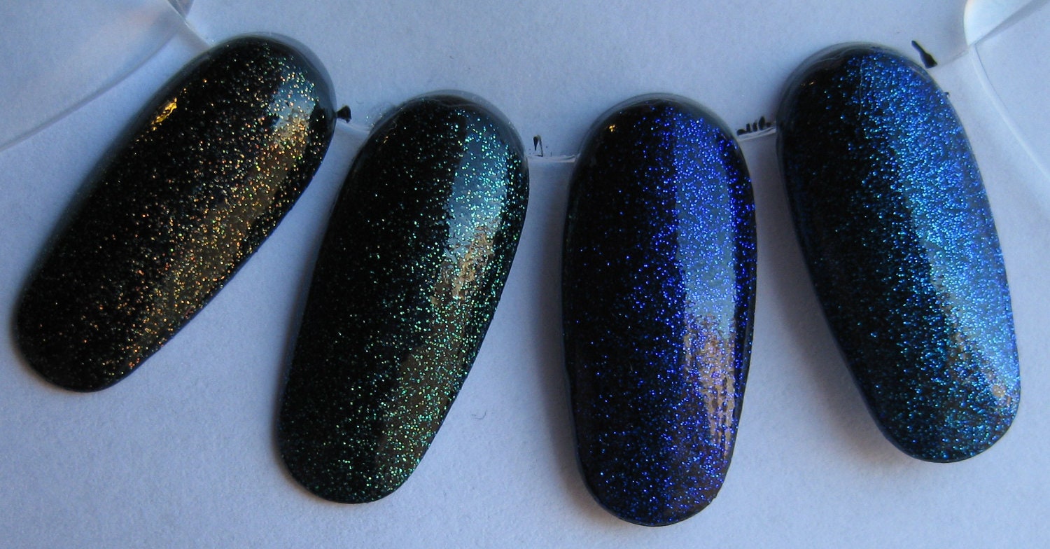 Din Farore Nayru Companion Fairy Color Shifting Sparkle Glitter Top Coat Set Custom Nail Polish 15mL each