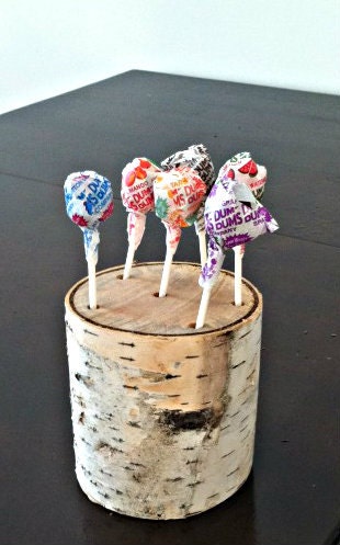 Rustic Wood Cakepop Stand holder  Birch Tree Branch Sucker Candy Display Party Event Cabin Decor Display Desserts Natural Tree Branch Log