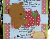 Sumber Party Invitation, Sleepover Invitation
