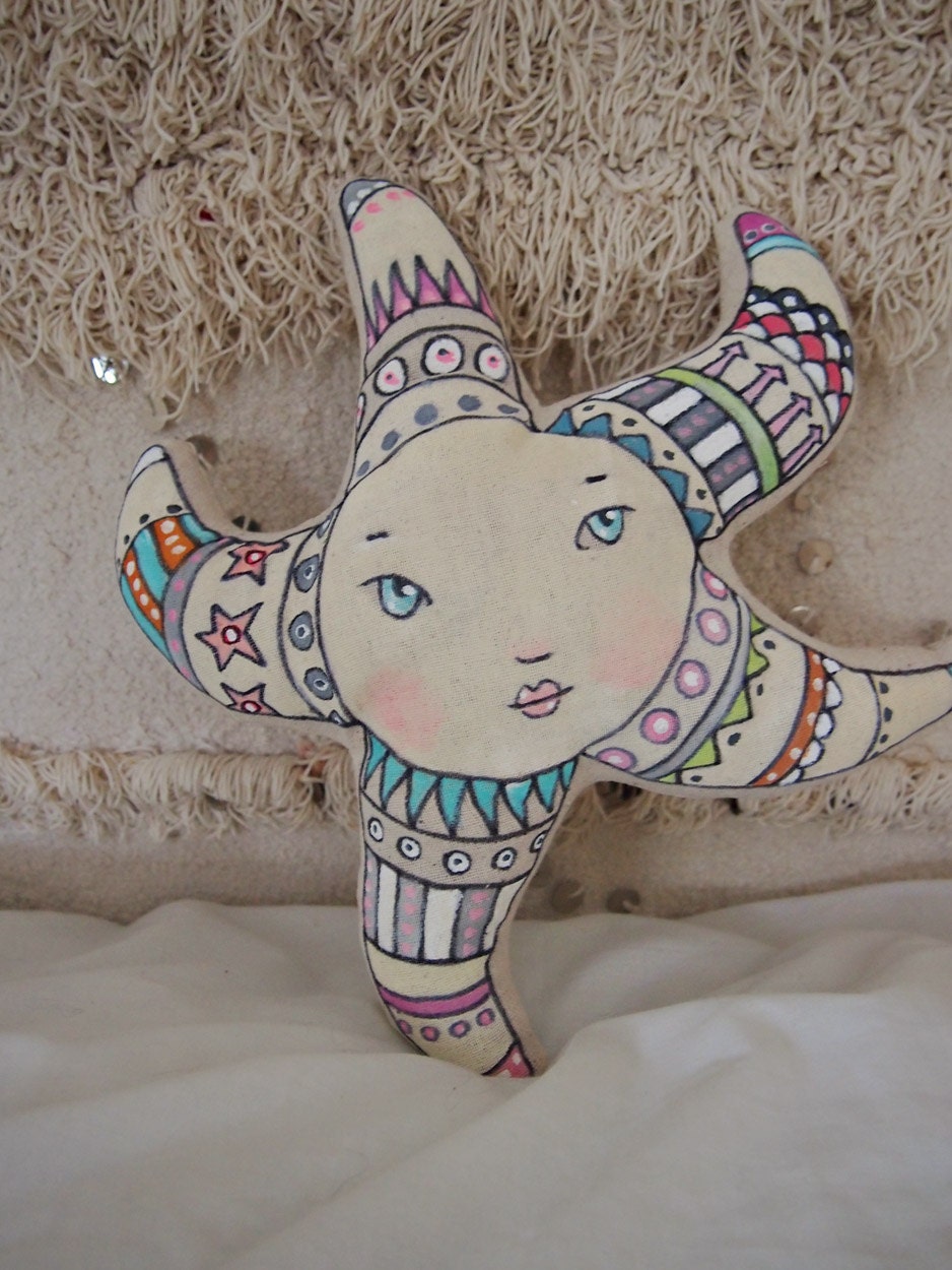 Little starfish softie OOAK jointed doll soft sculpture