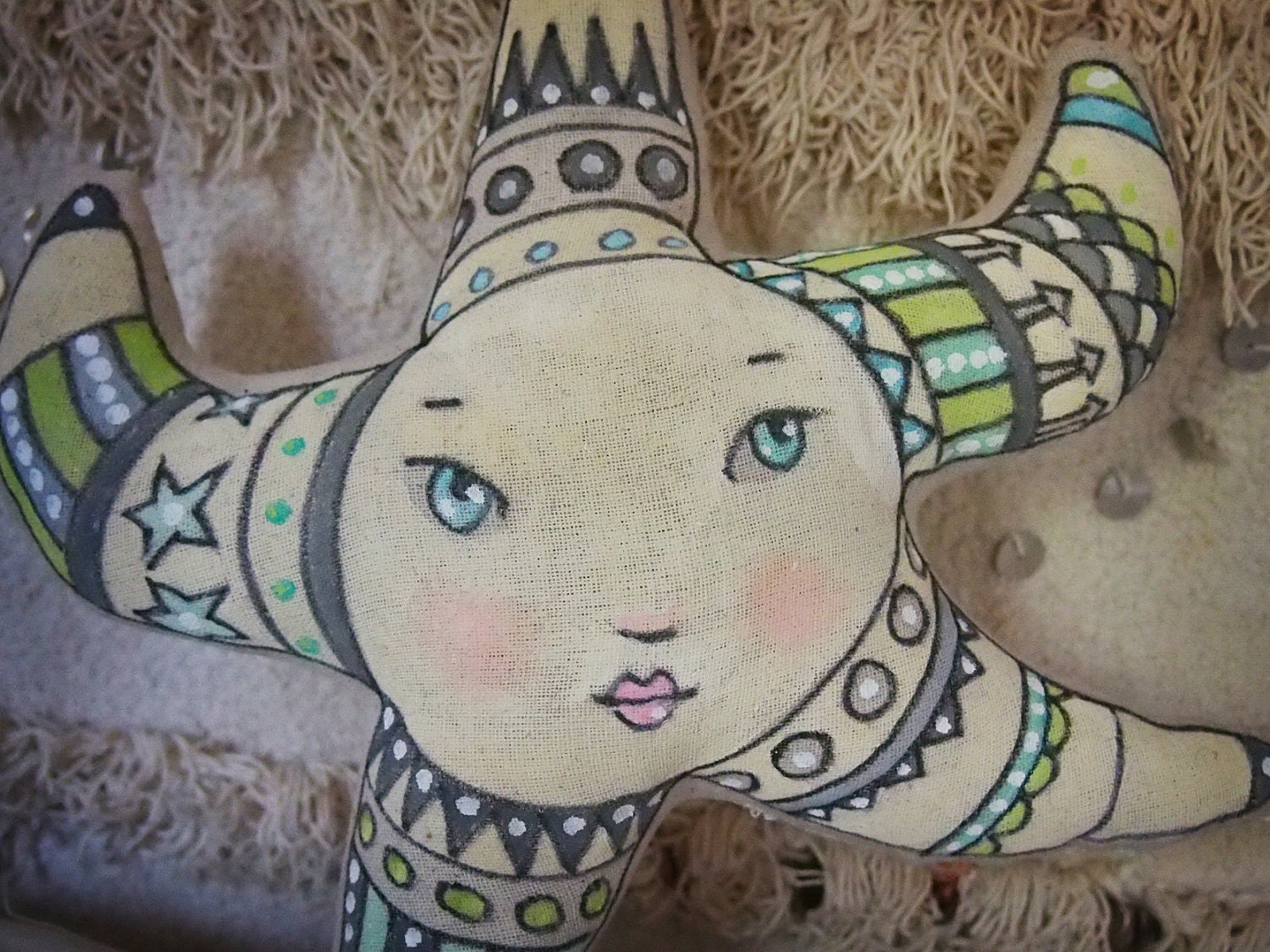 Made to order Starfish softie folk soft sculpture