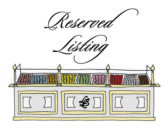 Reserved Listing for Angie