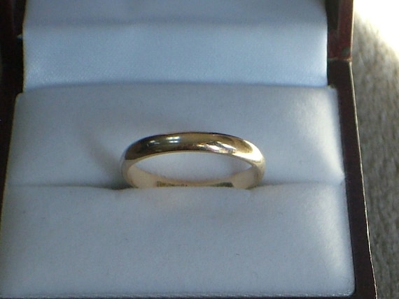 Vintage Gold Band Solid 10 K Gold Wedding Gold Band Unisex wedding band