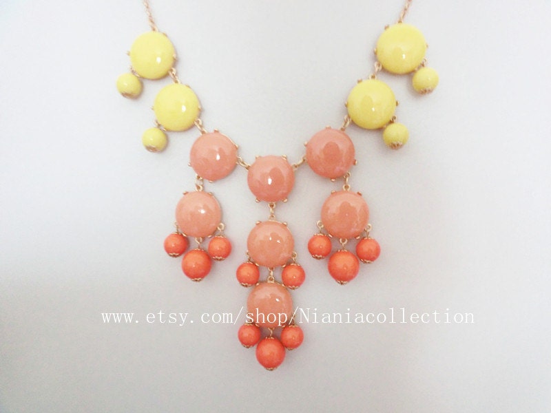 NEW ITEM: Sunburst - Ombre Bubble Statement Necklace