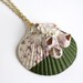 Sea Shell Necklace Pendant Necklace - Woodland Forest Green, Olive Green