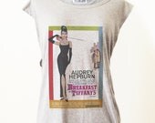 Classic Film Audrey Hepburn Breakfast at Tiffany's T-Shirt Tee Tank Top Tunic Vintage Look One Size