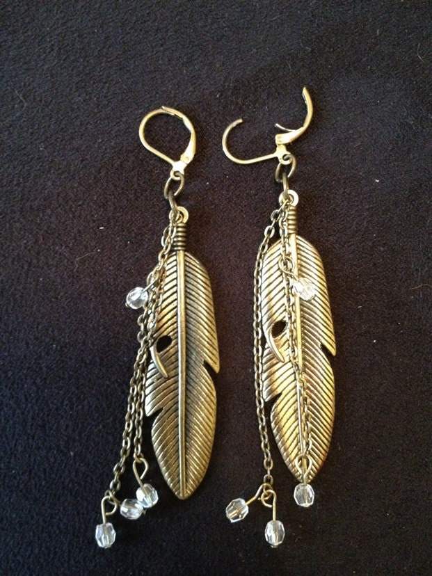 Feather Metalwork Earrings