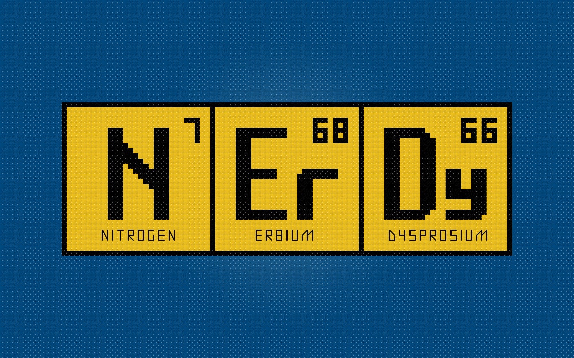 Periodic Table - Nerdy - Cross Stitch PDF Pattern Download