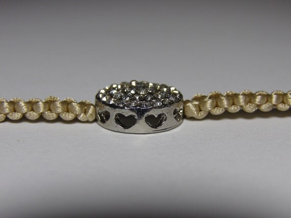 Aqua marine bracelet with rhinestones