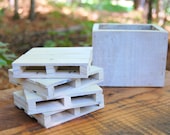 Pallet Coaster Set in White
