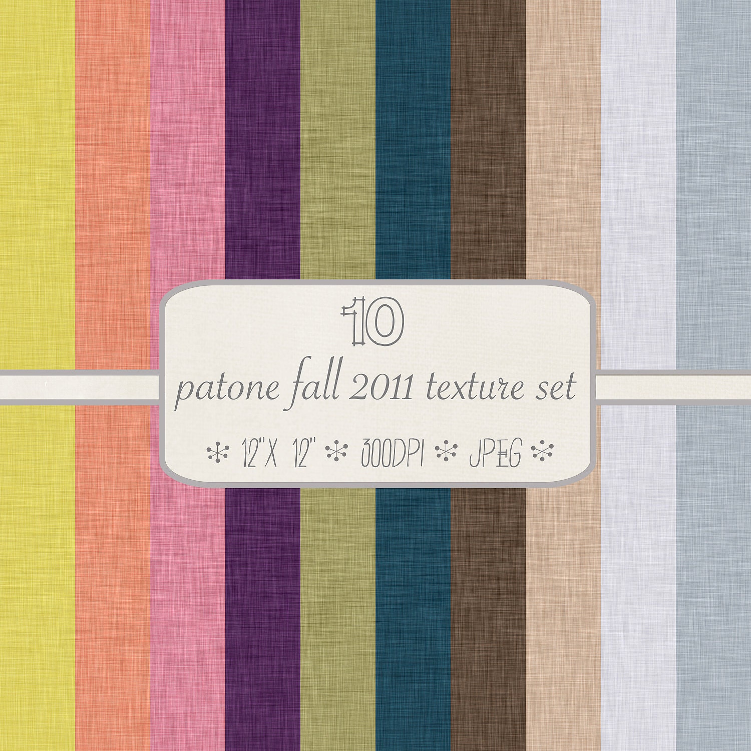 Textured Digital Paper Pack // Pantone Fall 2011 // 10 pieces // jpeg files // 300 DPI // Instant Download Il_170x135