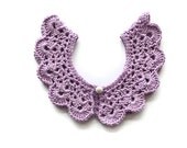 Dreamy laveder - crochet collar, peter pan collar, lace collar, purple, spring, candy, pastel color, lavender, collar necklace Etsy UK