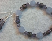 Grape and Lilac Bracelet and Earrings Set