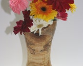 Turned Natural Edge Spalted Maple Wood Vase - howardleroy