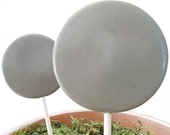 Earl Grey Gourmet Lollipops - Set of 7 - Large 2.5 Inch - Party Favors - Wedding Favors - Tea Party - Grey Party