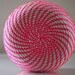 Upcycled Natural & Neon Rope Basket: Pink / Coiled / Extra-Large
