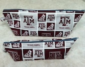 Texas A&M University Zippered Travel bags-set of 2