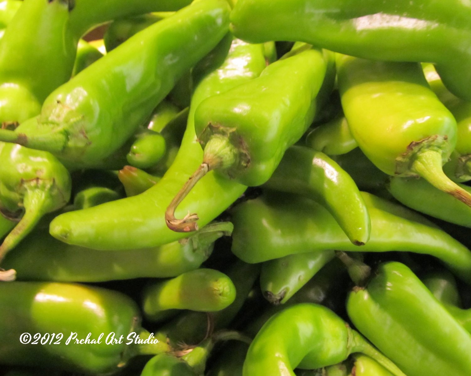Green Peppers Photo - Food Photography 8x10 Print, Kitchen Art - Green Produce Photo by Prchal Art Studio